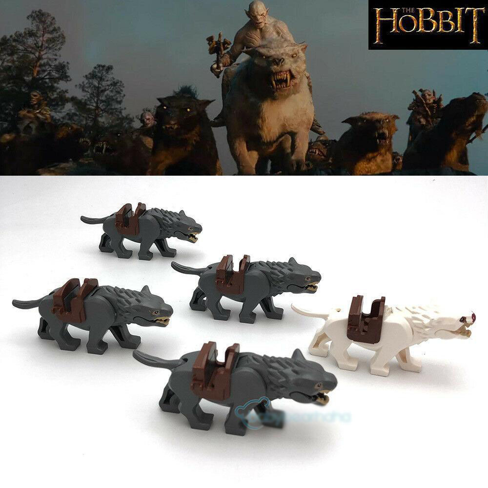 5pcs Orcs Wargs Wolf Lord of the Rings The Hobbit Minifigures