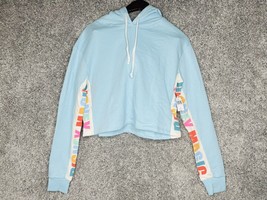 Womens Disney Magic Cropped Hoodie Sweater 1X Light Blue - £14.96 GBP