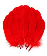 120Pcs Red Goose Feathers Natural Bulk 6-8 Inch 15-20Cm For Crafts Diy C... - $14.99