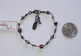 Dabby Reid Rose Volcano Swarovski Crystal Hematite-Plate Heidi Bracelet HDB4108B - £14.24 GBP