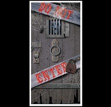 HORROR-HALL Spooky Halloween Dungeon Door Cover-DO NOT Enter Party Prop Building - £10.12 GBP