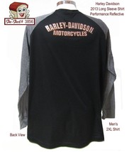 Harley Davidson 2013 Performance Long Sleeve 2XL Reflective Logo Shirt - $32.95