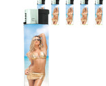 California Pin Up Girl D4 Lighters Set of 5 Electronic Refillable Butane  - £12.41 GBP