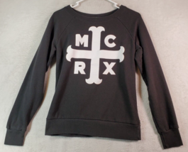 My Chemical Romance Sweatshirt Womens Small Black Cotton Long Sleeve Back Lace - £12.31 GBP