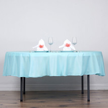 10 Light Blue 90&quot;&quot; Round Polyester Tablecloths Wholesale Wedding Decorations Sal - £135.78 GBP