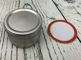 24 Pcs Regular Mouth Mason Jar Split Type Canning Lids Leak Proof Silicone - £9.68 GBP