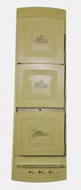 VTG Letter Organizer 3 Slot Notes Misc Pen Key Holder Pea Green Home Decor Mail - £11.19 GBP