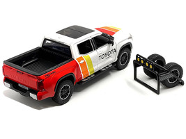 2023 Toyota Tundra TRD 4x4 Pickup Truck White Red w Stripes w Sunroof Wheel Rack - $41.22