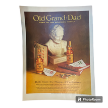 Old Grand Dad Bourbon Print Ad Hornworm May 11 1962 Frame Ready Color - $8.87