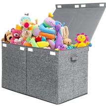 122L Large Toy Box Chest With Lid, Foldable Toy Storage Organizer Bin Boxes With - £51.69 GBP