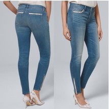 White House WHBM Skinny Ankle Jeans Women 14 Snakesin Trimmed Skinny Ank... - $39.60