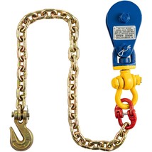 VEVOR 2ton Snatch Block with Chain, 4400 lbs Capacity Snatch Rigging Block, 3&#39;&#39;  - $81.69