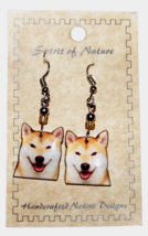 Shiba Inu Shaped Puppy Dog Earrings Acrylic 1.5&quot; H - $17.82