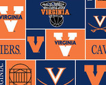 University of Virginia Cavaliers Team Sports Fleece Fabric Print A503.48 - £6.29 GBP