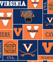 University of Virginia Cavaliers Team Sports Fleece Fabric Print A503.48 - £6.39 GBP