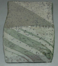 Ceramic Cube Pottery Art Piece Square Multi Color Funky Design 3x3x3 Inch - £10.38 GBP