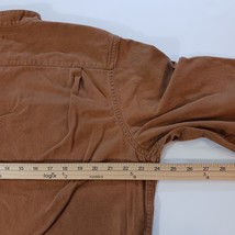 Wrangler Est 1947 Men's Brown Button Up Pockets 3/4 Sleeve Size Large image 15