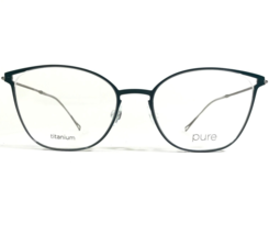 Marchon Airlock P-5004 320 Eyeglasses Frames Blue Silver Cat Eye 51-17-140 - $88.32