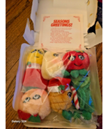 Vintage 1991 Set 6 DEL MONTE Christmas YUMKINS Plush ORNAMENTS Fruits &amp; ... - $27.39 CAD