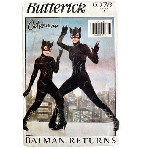 Catwoman Batman Returns Butterick Vintage Sewing 6378 19992 Official Costume C50 Item image 2