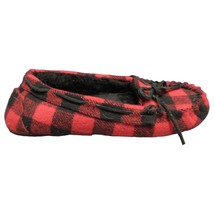 Minnetonka Moccasin Slippers Women Size 7 Red Black Trapper Plaid Faux F... - $26.54