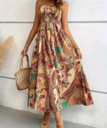 Vacation Women&#39;s Size X-Large Strapless Long Maxi Dress Beach Party - $28.49