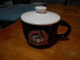 Porcelain North Pole Large Coffee Mug W/ Cover - $24.99