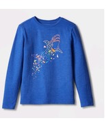 Boys&#39; XL (16) Abstract Shark Royal Blue Long Sleeve Graphic T-Shirt Cat ... - €11,14 EUR