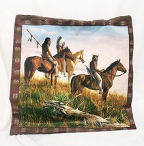 Native American Indian Horse Style Tote Bag Handmade 16&quot; Two Pockets Brown - $25.73