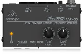 Behringer MICROMON MA400 Ultra-Compact Monitor Headphone Amplifier, Silver - $49.96