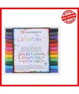 12 Color Water-Based Calligraphy Pens with Dual 2mm &amp; 3.5mm Tips - Made ... - $668.91 MXN
