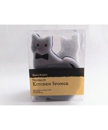 World Market Novelty Black Gray White Kitty Cat Shaped Kitchen Sponge Fr... - $6.32 CAD