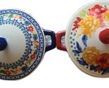 Two (2) Pioneer Woman ~ Floral Design ~ 6.25&quot; Ceramic Casserole Dishes w... - $35.00