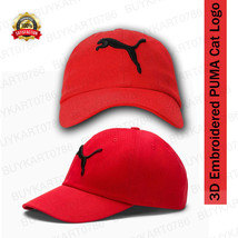 3D Embroidered Puma Logo Essentials Cap Red Color Unisex Puma Original Cap - £28.84 GBP