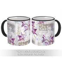Purple Orchid : Gift Mug Pattern Wedding Flowers Rustic Diy Frame Tiny Invite De - £12.57 GBP