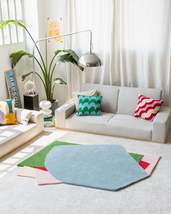 Shaped Hand Tufted Rug,Cut Pile Rug,Area Rug,Custom Rug,Soft Rugs,Size 5X8. - £178.34 GBP