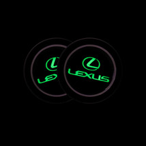 Brand New 2PCS Lexus Glows In The Dark Green Real Carbon Fiber Car Cup Holder Pa - £11.85 GBP