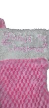 Baby&#39;s 1st Christmas Stocking - Embroidered Pink 12” New Keepsake Gift - $180.48 MXN