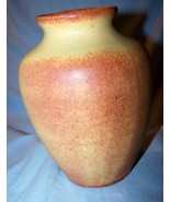 Vintage Unmarked Peach &amp; Yellow Vase-6 inches tall - $18.50