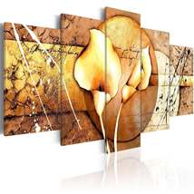 Tiptophomedecor Stretched Canvas Floral Art - The Secret Of Calla Lily - Gold -  - £72.37 GBP+