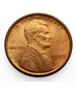 1909 VDC 1C Lincoln Cent in Choice BU Condition, Red Color, Terrific Eye... - £78.21 GBP