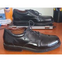 Men&#39;s FLORSHEIM Black Leather Oxford Cap-Toe Lace Up Dress Shoes Size 11D - £22.13 GBP