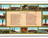 Down In Oklahoma Multiview Oil Wells Poem Oklahoma OK WB Postcard V14 - $2.92