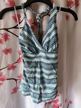 NWT New With Tags H&amp;M Blue Stripe Halter Top Size XSmall - £25.11 GBP