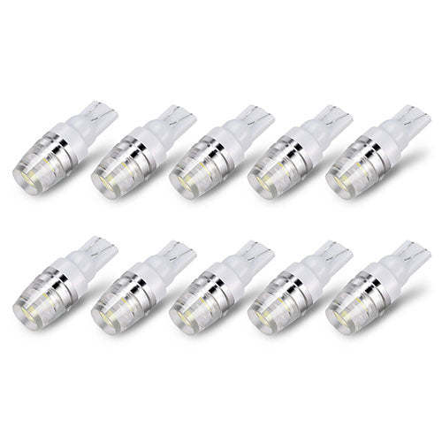 Primary image for [Pack of 2] 10PCS T10 LED Bulbs 194 LED Lights 12V 1W 5730 Xenon White Wedge ...