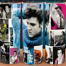 Elvis Presley Through the Ages Collage Cup Mug Tumbler 25oz - £15.78 GBP