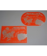 METALLICA 2 UNUSED BACKSTAGE TICKET PASSES Summer Sanitarium pass ORANGE  - $9.98