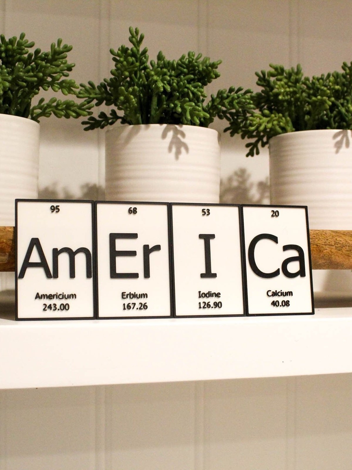 Primary image for AmErIcaN | Periodic Table of Elements Wall, Desk or Shelf Sign