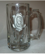 Clear Drinking Glass Pewter Emblem  Golfer Handled Mug Glass Stein   - $213.18 MXN