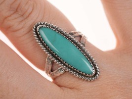 Sz6 Fred Harvey Era Navajo Turquoise/sterling ring JP - $74.25